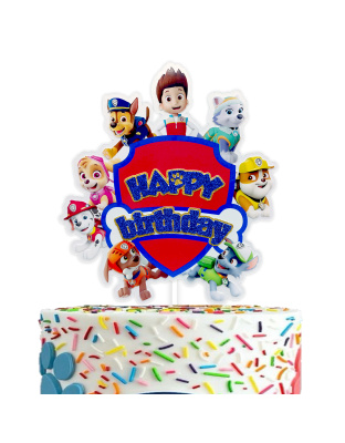 paw Patrol Cake Toppers Puppy-themed Birthday Party Supplies Cartoon Paw Cake Topper Dog Cake Decorations for Children 2nd 3rd 4th 5th Birthday Party