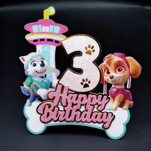 3rd Birthday Paw Patrol Cake Topper, Glitter Number 3 & Paw Patrol Pups Skye, Everest, Happy Birthday Design with Lookout Tower, Great for 3rd Birthday Party Decor, Kids Cartoon Party Essentials3rd Birthday Paw Patrol Cake Topper, Glitter Number 3 & Paw Patrol Pups Skye, Everest, Happy Birthday Design with Lookout Tower, Great for 3rd Birthday Party Decor, Kids Cartoon Party Essentials