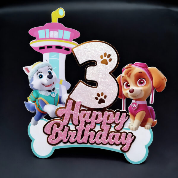 3rd Birthday Paw Patrol Cake Topper, Glitter Number 3 & Paw Patrol Pups Skye, Everest, Happy Birthday Design with Lookout Tower, Great for 3rd Birthday Party Decor, Kids Cartoon Party Essentials3rd Birthday Paw Patrol Cake Topper, Glitter Number 3 & Paw Patrol Pups Skye, Everest, Happy Birthday Design with Lookout Tower, Great for 3rd Birthday Party Decor, Kids Cartoon Party Essentials